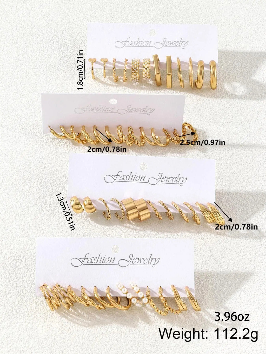Minimalist Twisted Circular Hoop Earrings Set
