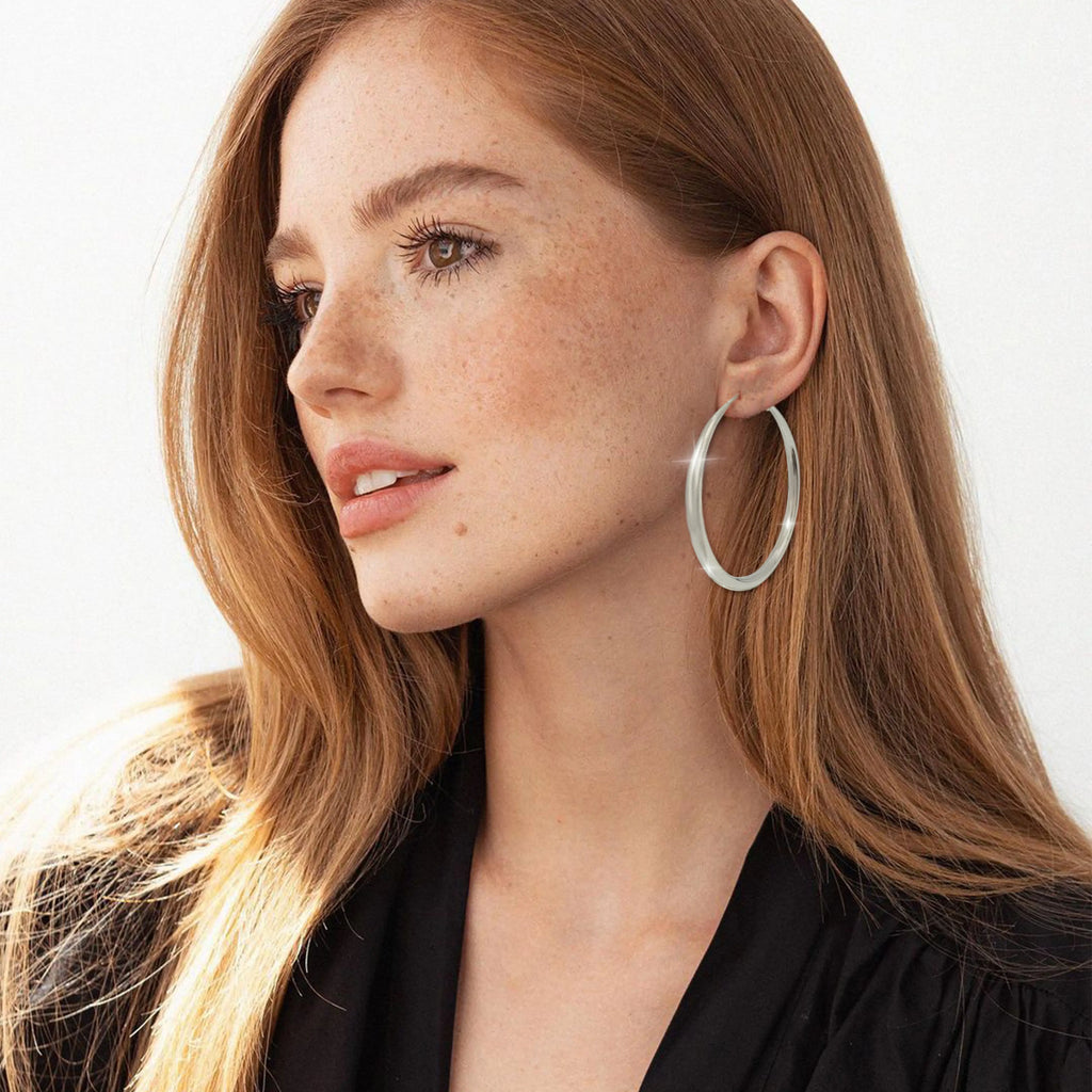 Stainless Steel Gold and Silver Hoop Earrings Set