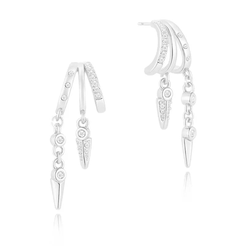 Gania Women's Gold Triple Huggies Earrings