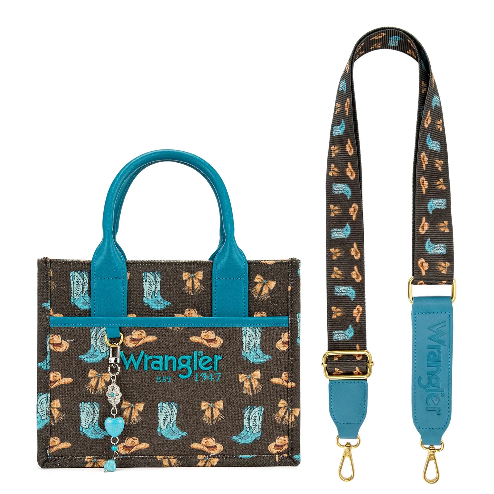 Wrangler Cowboy Boot Print Tote Bag