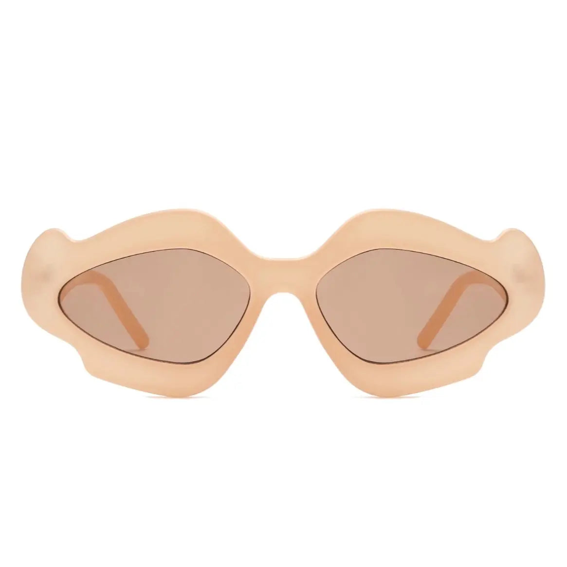 Wavy Geometric Design Women's Retro Fashion Sunglasses