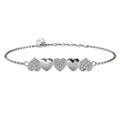 Juliette 18K White Gold Plated Heart Bracelet