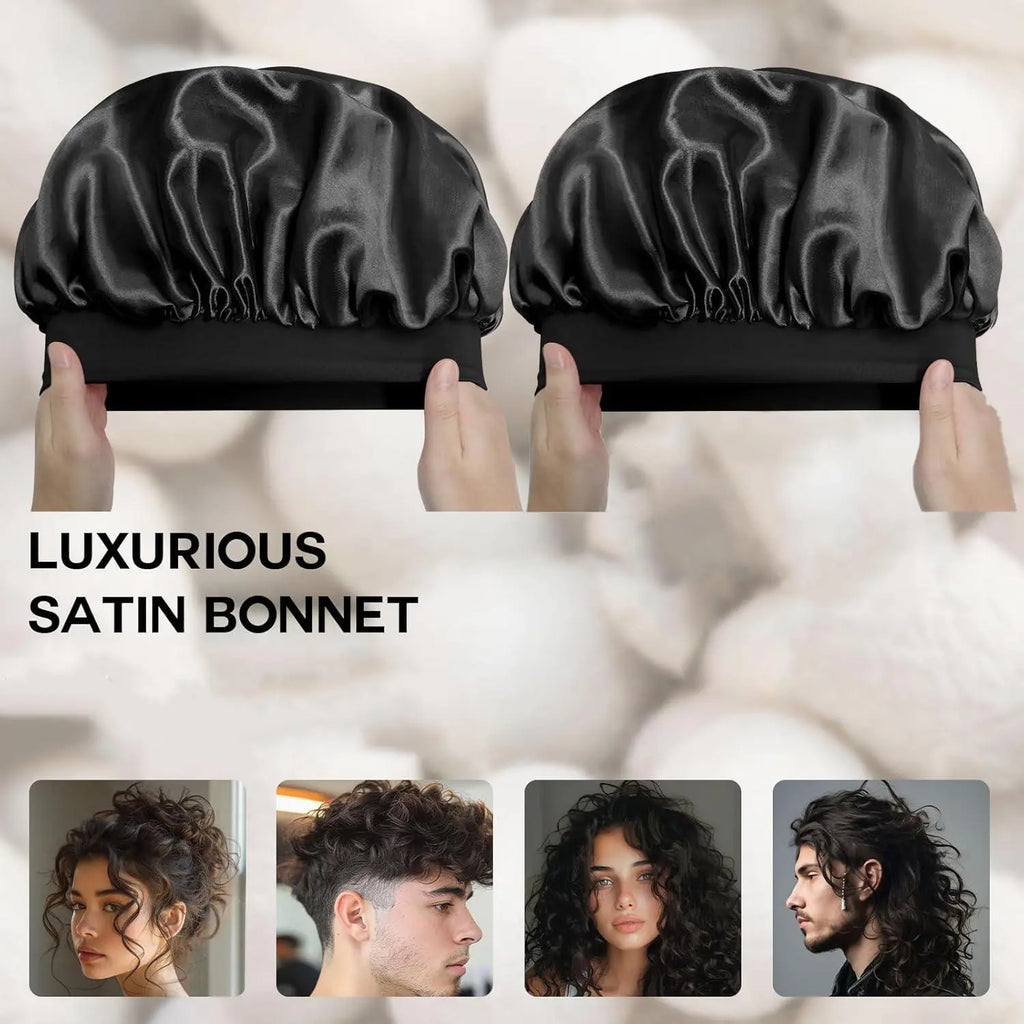 Satin Sleep Cap for Men and Women, Adjustable