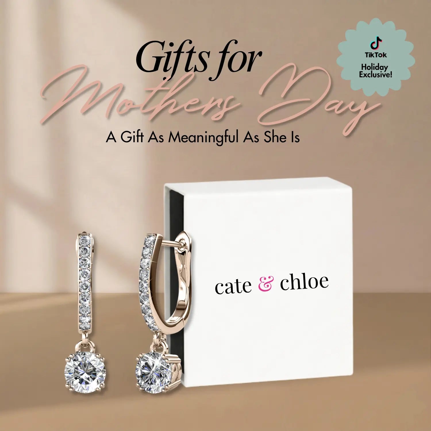 Mckenzie 18K White Gold Plated Drop Earrings