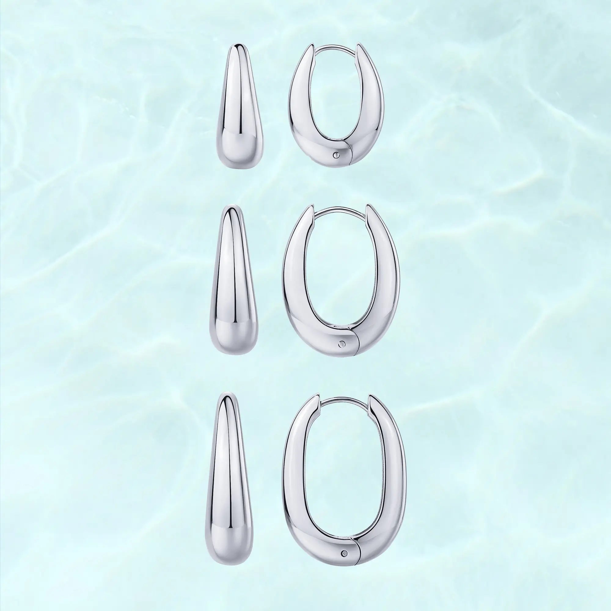 Chunky Hoop Earrings - 14K Gold Plated Stainless Steel