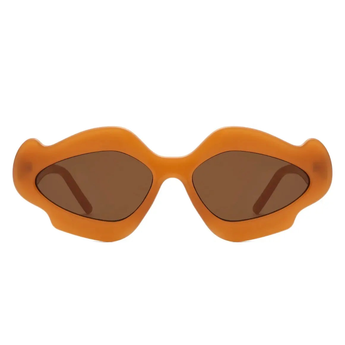 Wavy Geometric Design Women's Retro Fashion Sunglasses