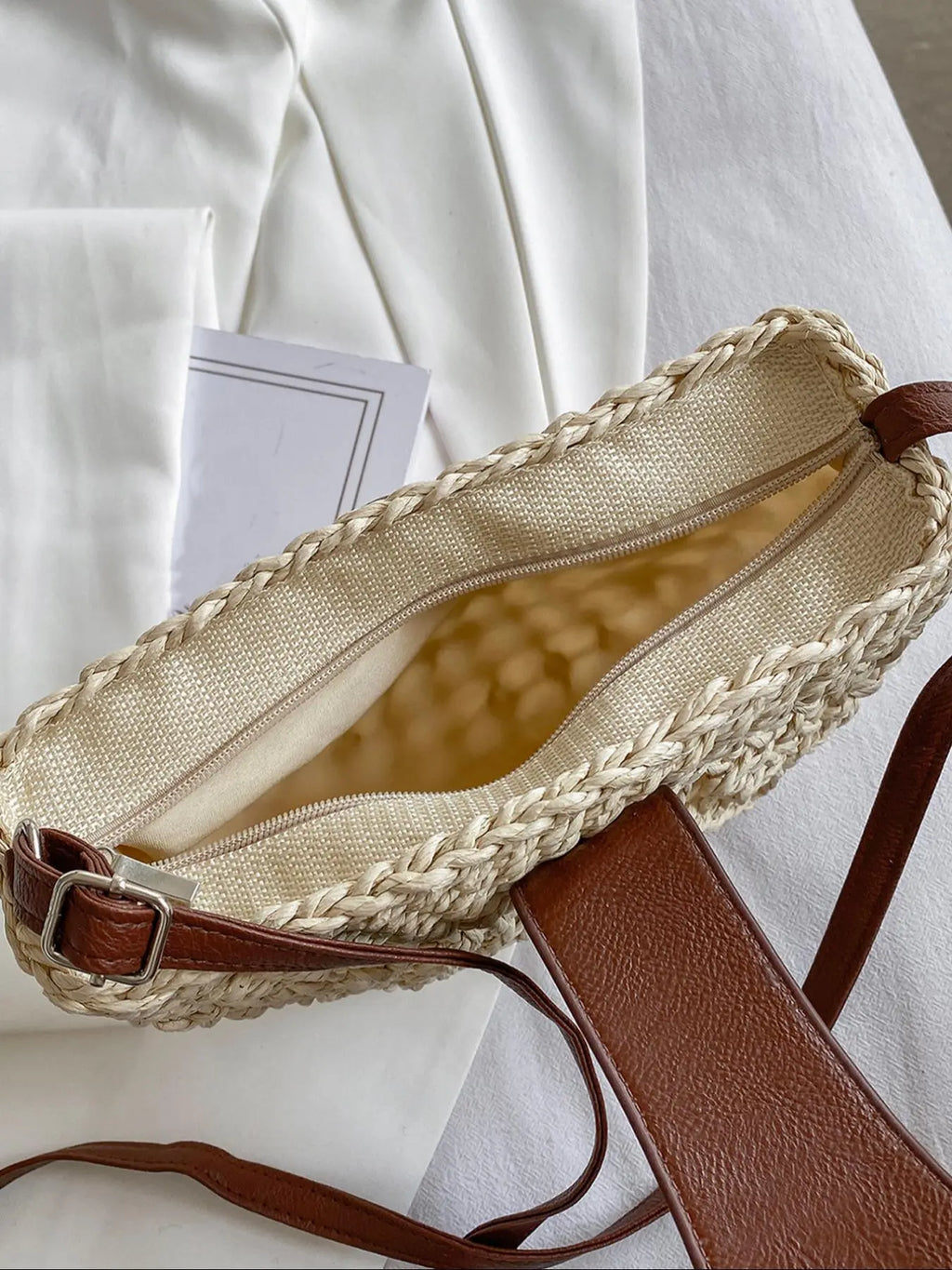 Bohemian Straw Crossbody Bag