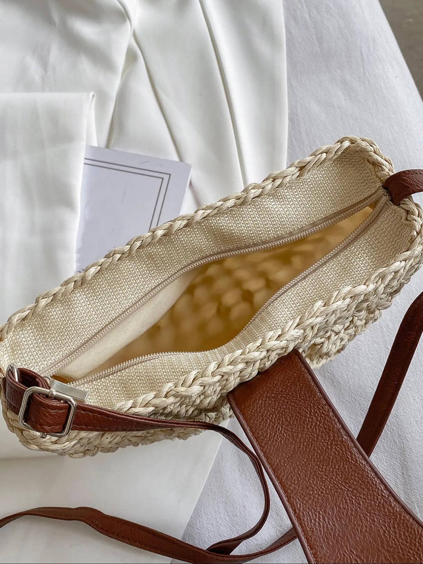 Bohemian Straw Crossbody Bag