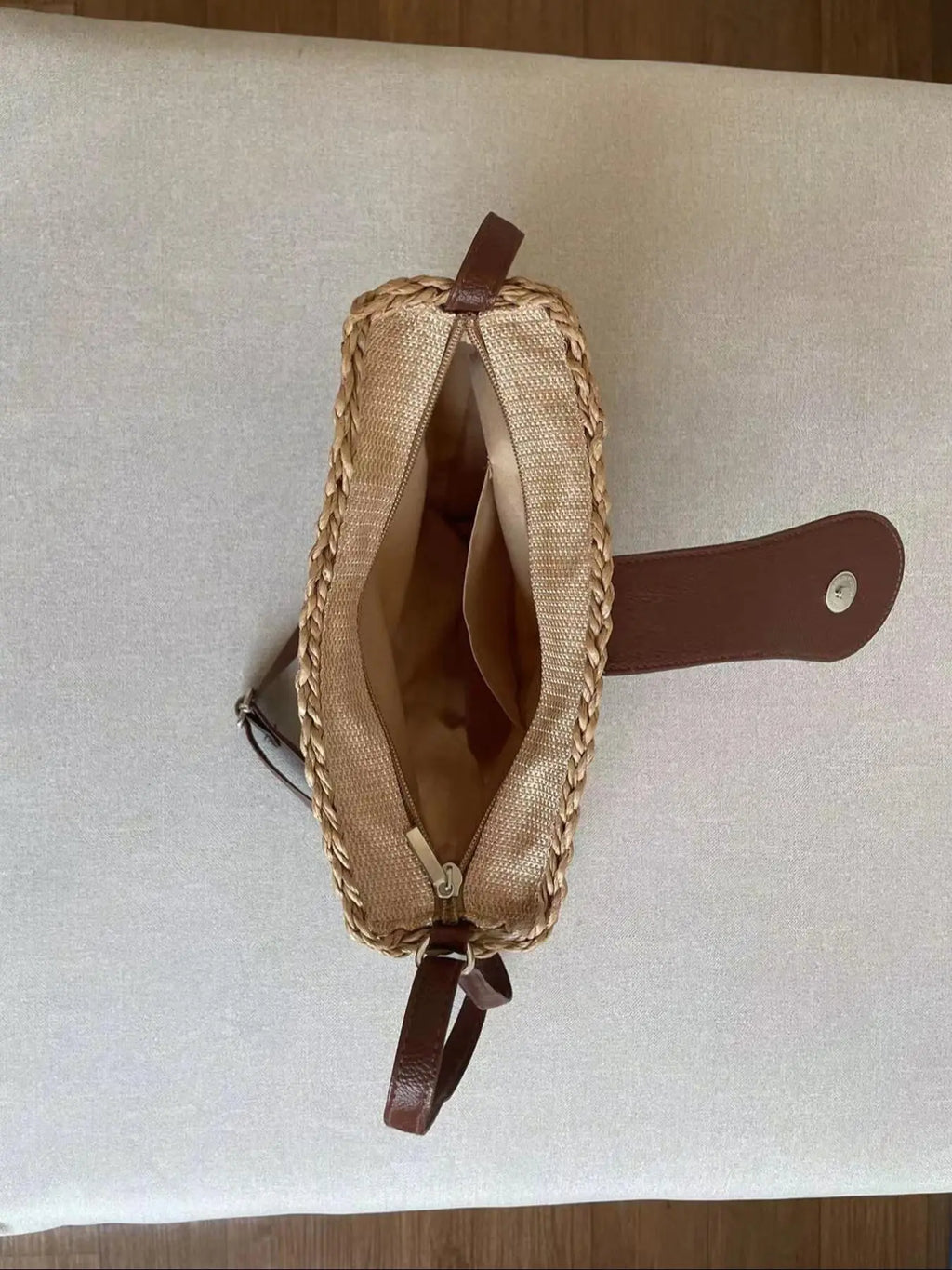 Bohemian Straw Crossbody Bag