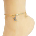 Gold Plated Butterfly Ankle Bracelet