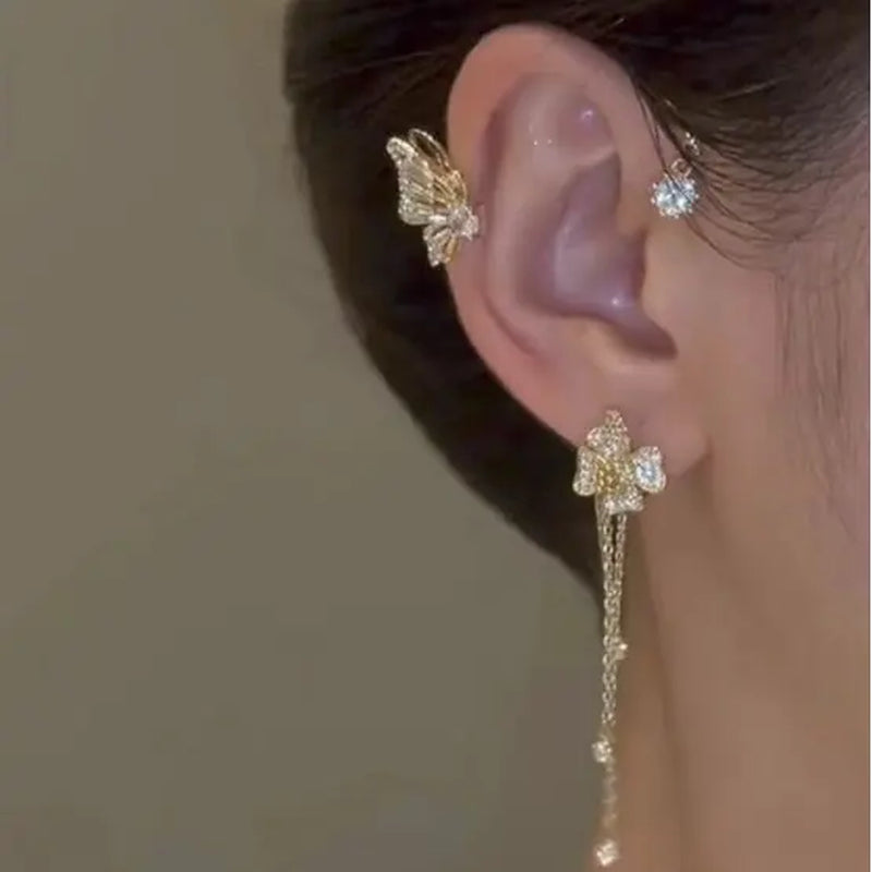 Butterfly Tassel Ear Cuffs