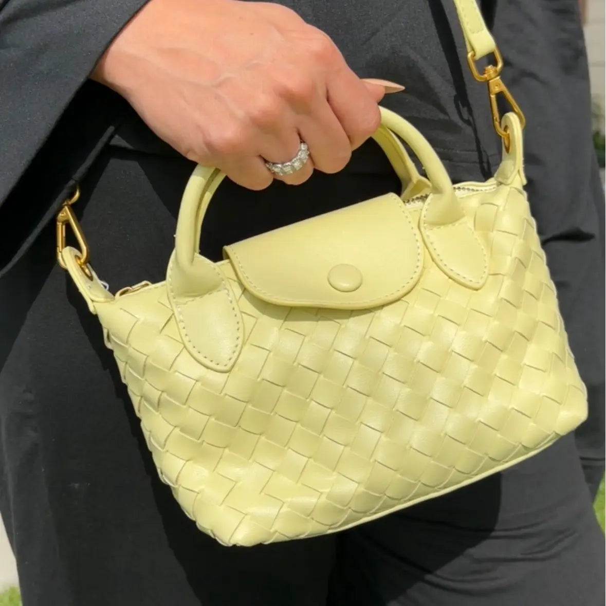 Ampere Le Mini Tressé Woven Mini Tote Bag