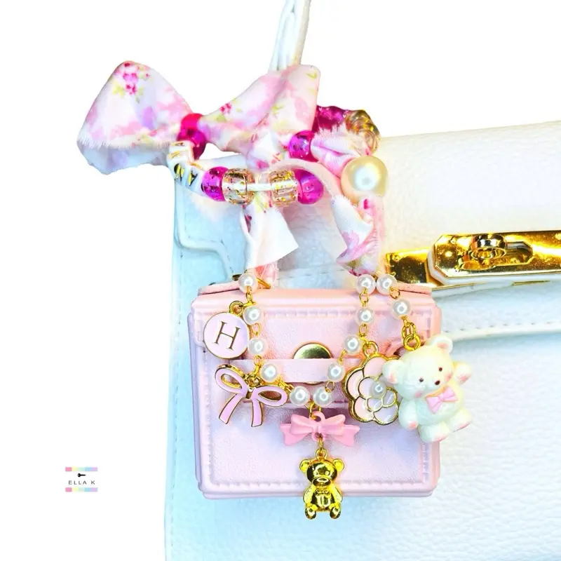 Beary Sweet Floral Coquette Bow Mini Tote