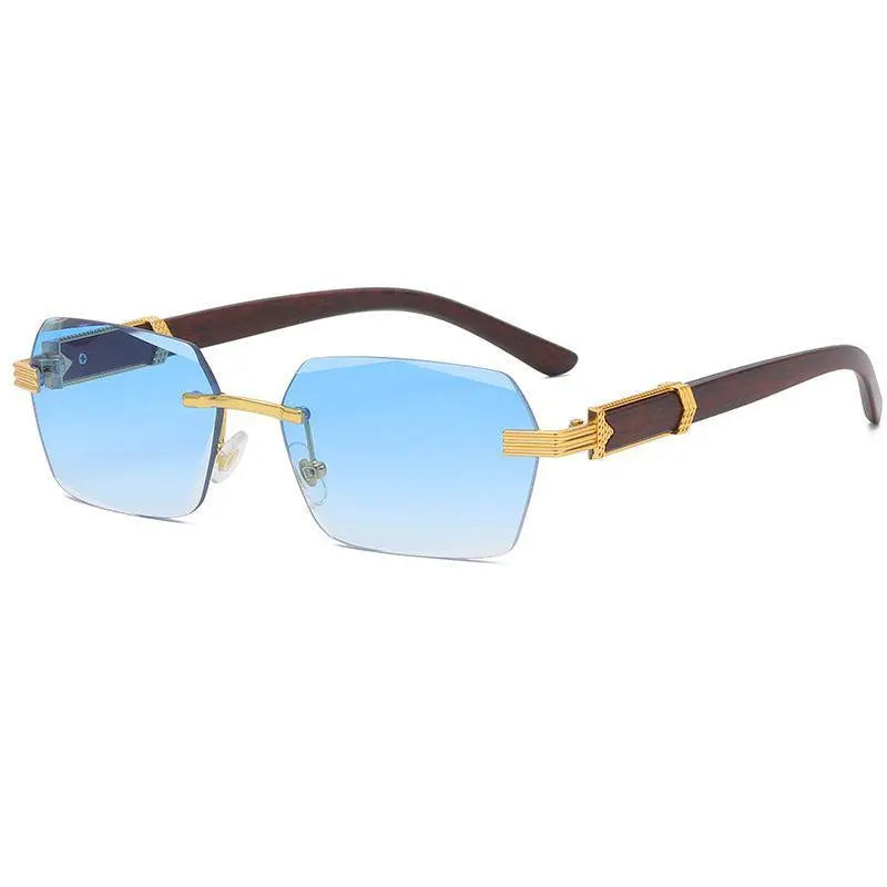 Square Rimless Sunglasses for Men and Women