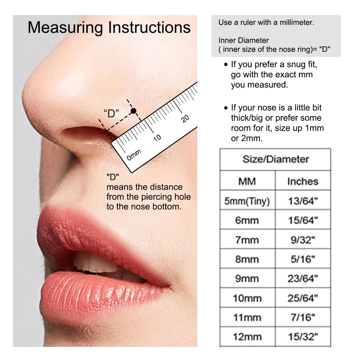 Oufer 20G Hinged Segment Micro Gem Nose Hoop Ring - 316L Stainless Steel Gift Option