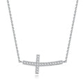 Lavishe Sideways Cross Necklace