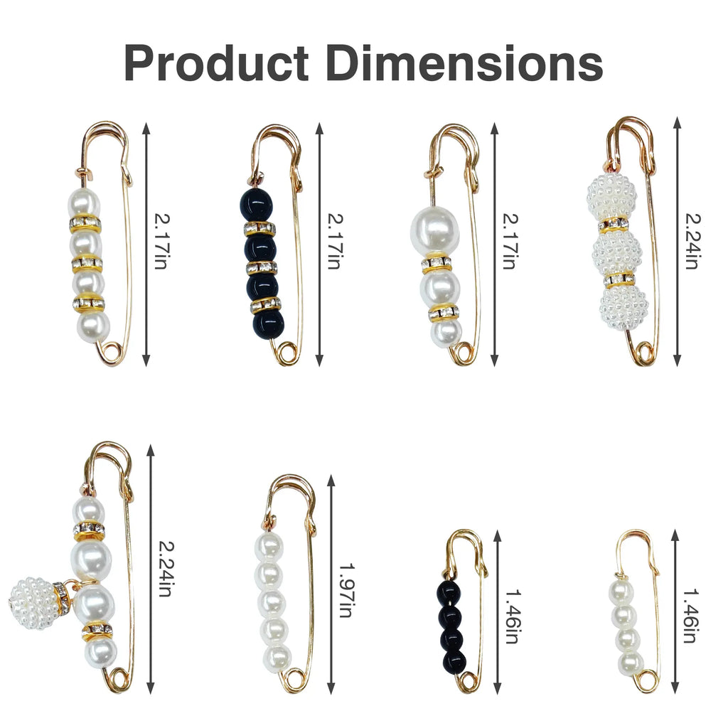 Pearl Brooch Pins - 16 count