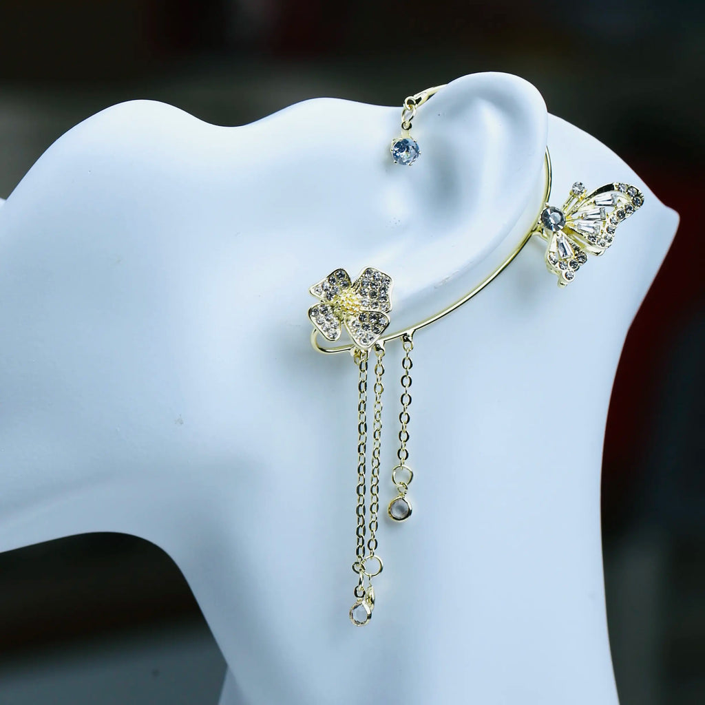 Butterfly Tassel Ear Cuffs