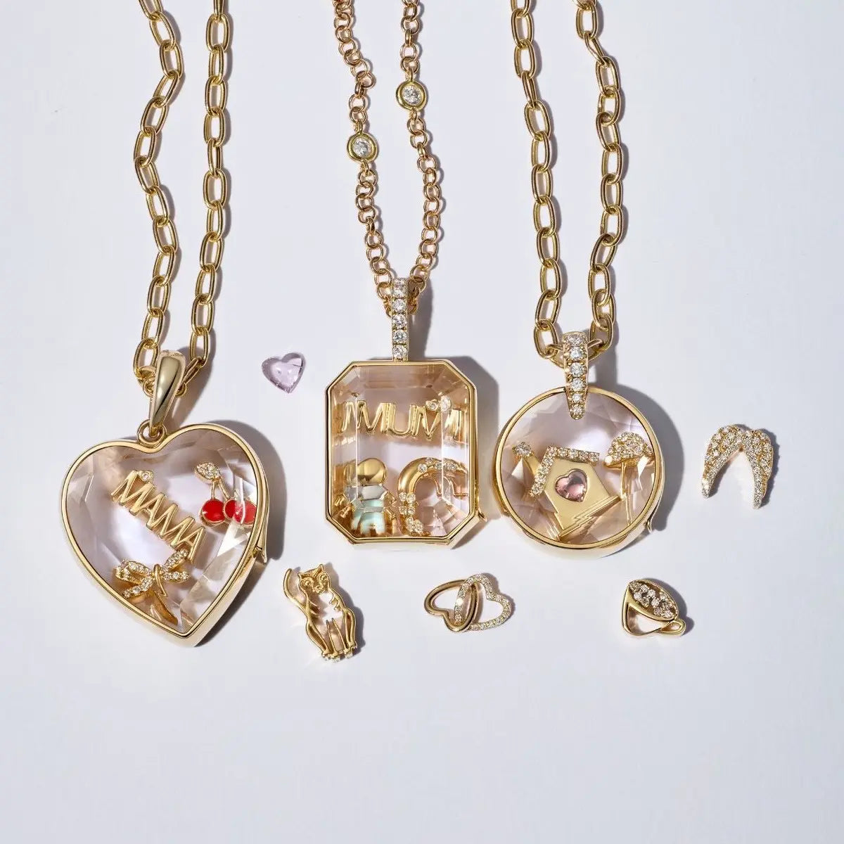 Invisawear Daisy Chain Gold Miami Cuban Link Necklace