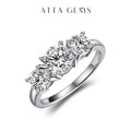 Elegant Three-Stone Moissanite Ring in 925 Sterling Silver for Anniversary, Wedding, or Engagement - Perfect Gift for Valentine's Day
