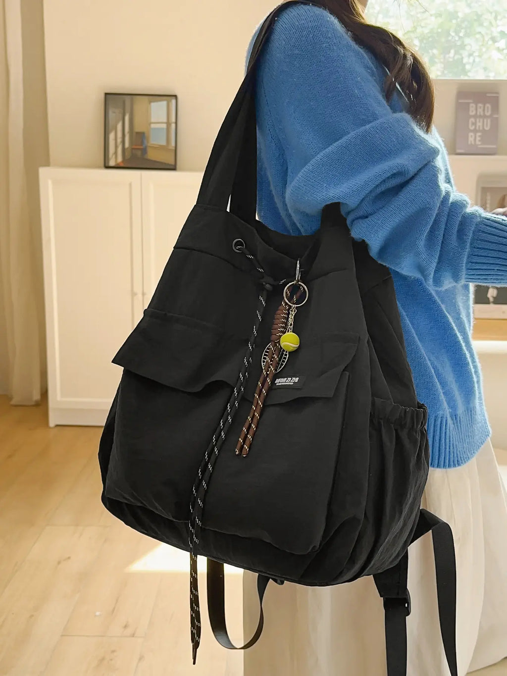 Stylish Minimalist Solid-Color Tote Bag