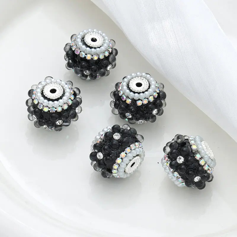 Princess Butterfly Pearl and Diamond Beaded Tassel Charms
