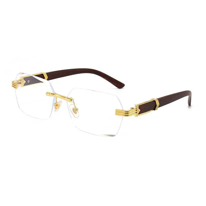 Square Rimless Sunglasses for Men and Women