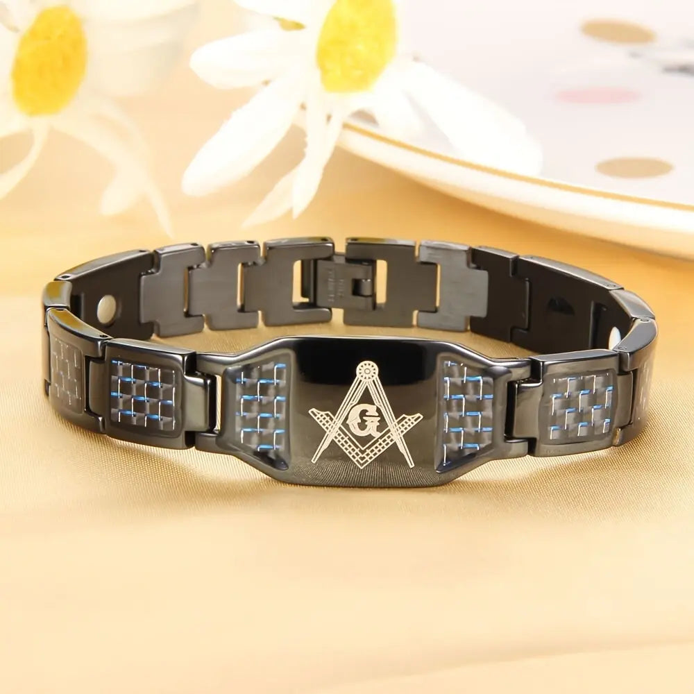 Men's Stainless Steel Cross Magnetic Bracelet