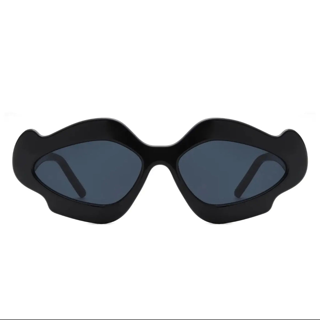 Wavy Geometric Design Women's Retro Fashion Sunglasses