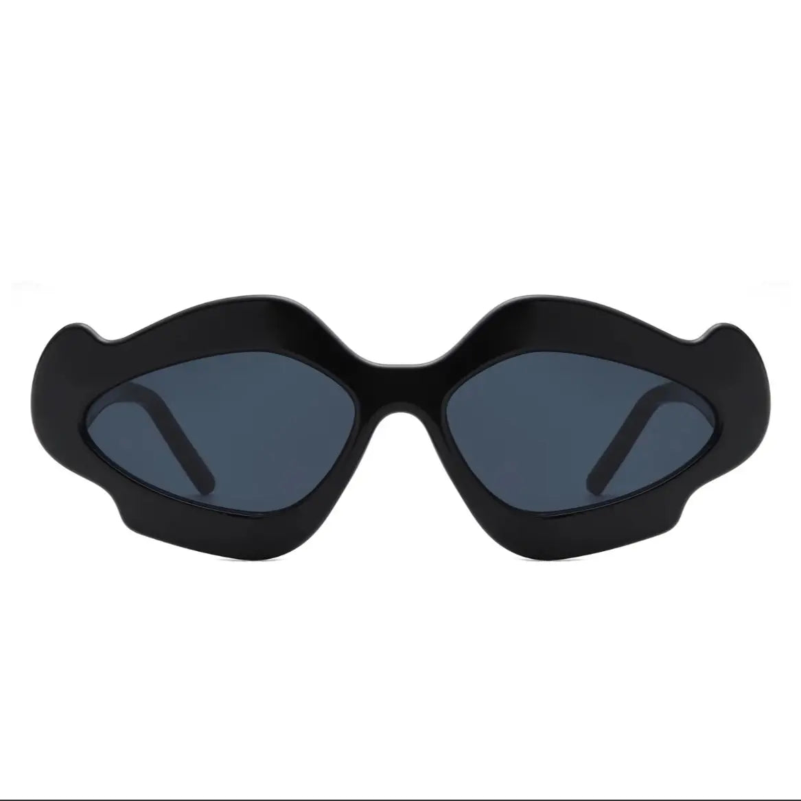 Wavy Geometric Design Women's Retro Fashion Sunglasses