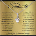 Elegant Soulmate Necklace with Heartfelt Message Card and Gift Box