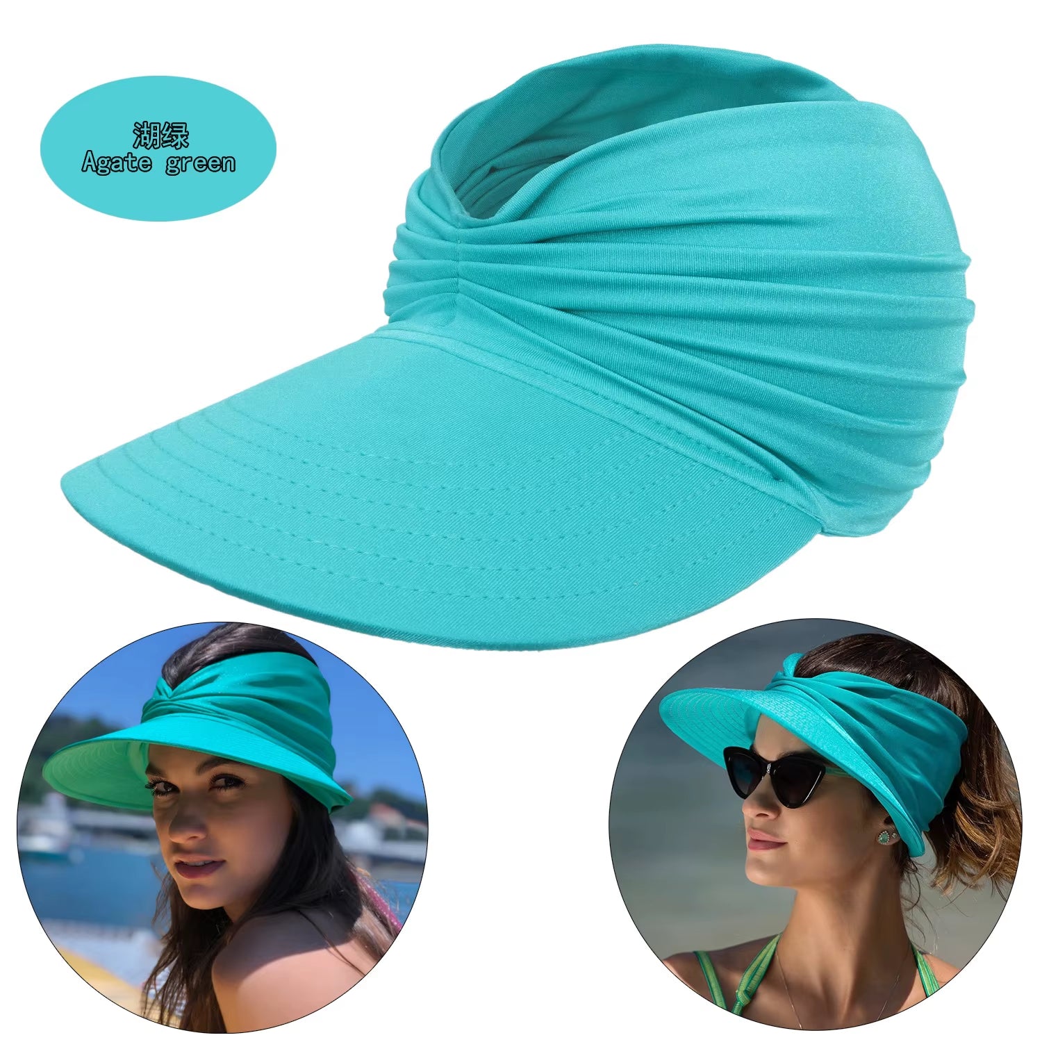 Women's Beach Sun Hat with Hollow Top - UV50+ Sun Protection
