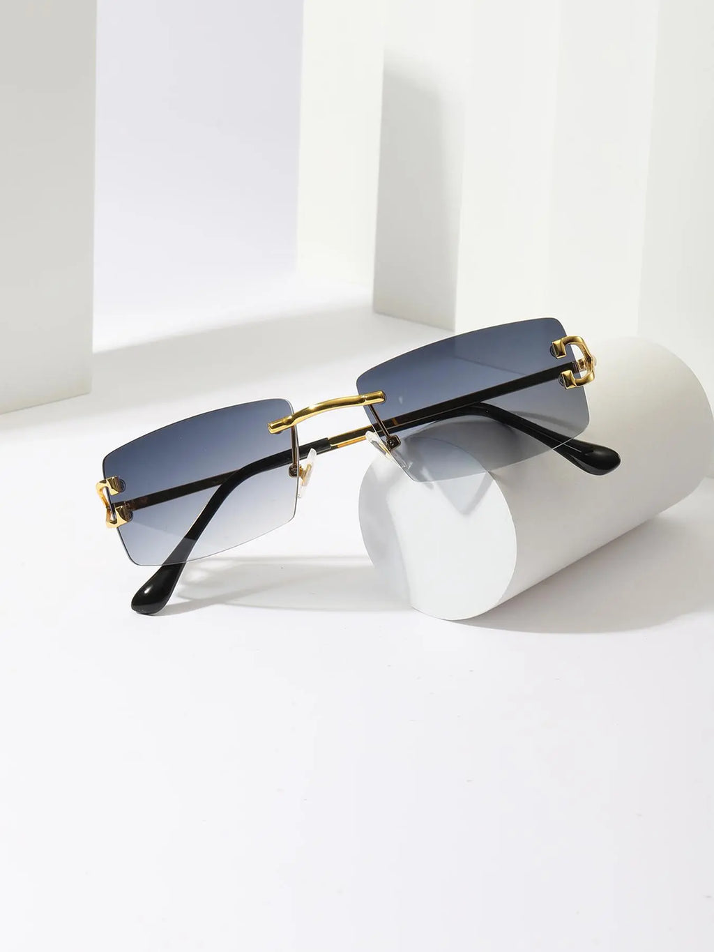 Square Rimless Sunglasses for Summer