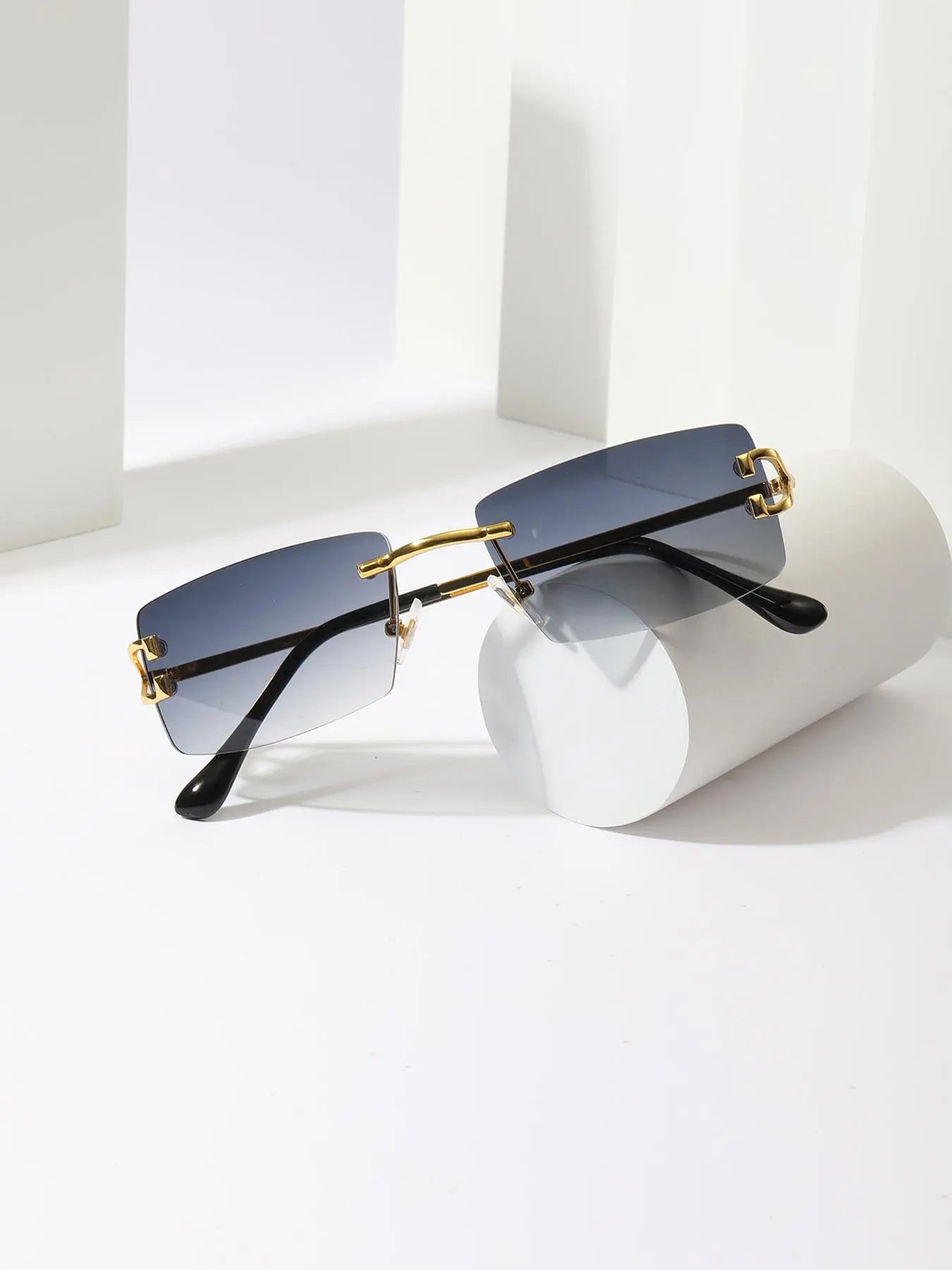 Square Rimless Sunglasses for Summer