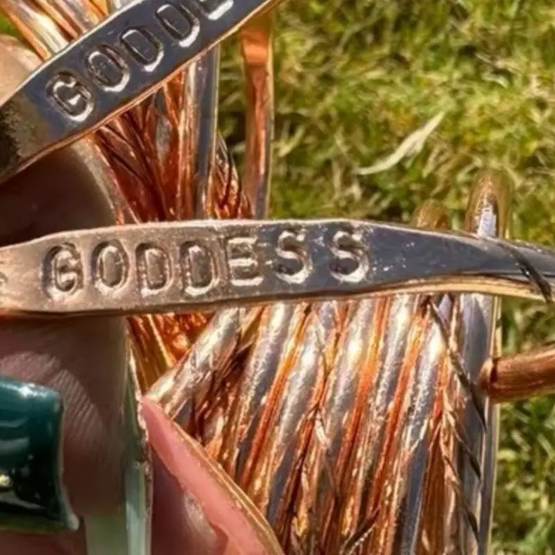 Engraved Pure Copper Affirmation Bracelet