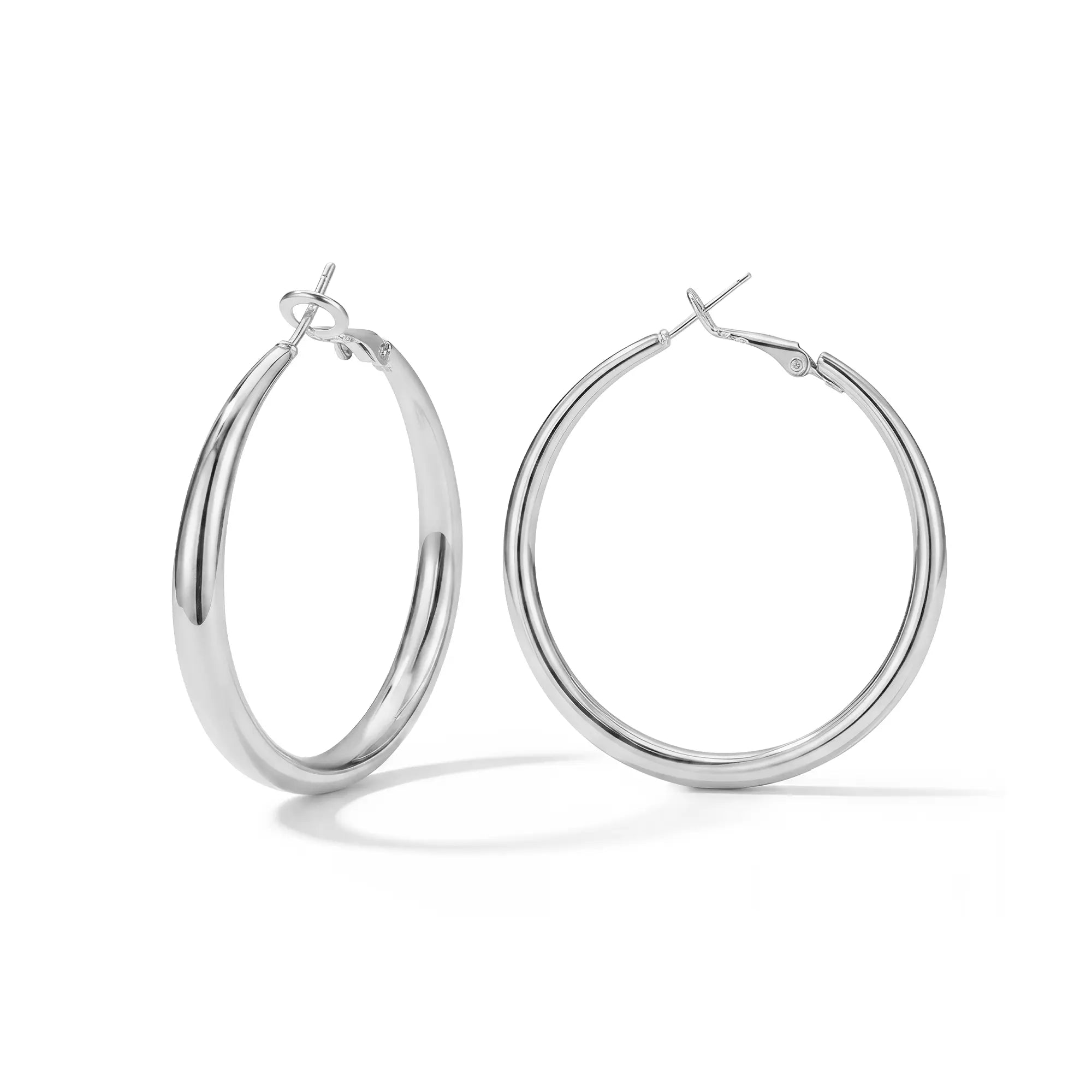 Stainless Steel Gold and Silver Hoop Earrings Set
