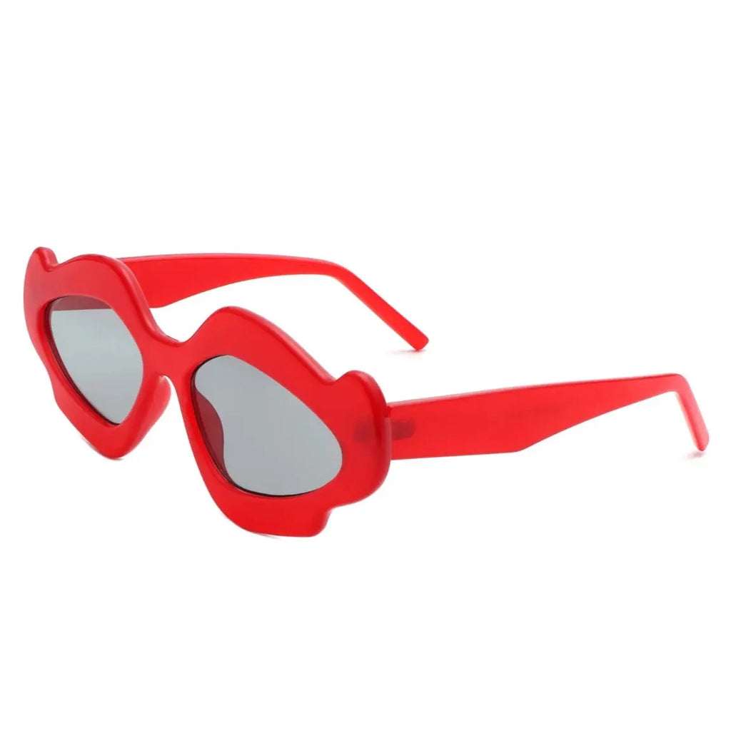 Wavy Geometric Design Women's Retro Fashion Sunglasses