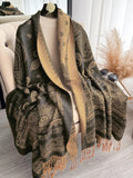 Bohemian-Inspired Paisley Pattern Headscarf, Lightweight Pashmina Shawl