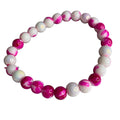 Elegant Pink Glass Beaded Bracelet