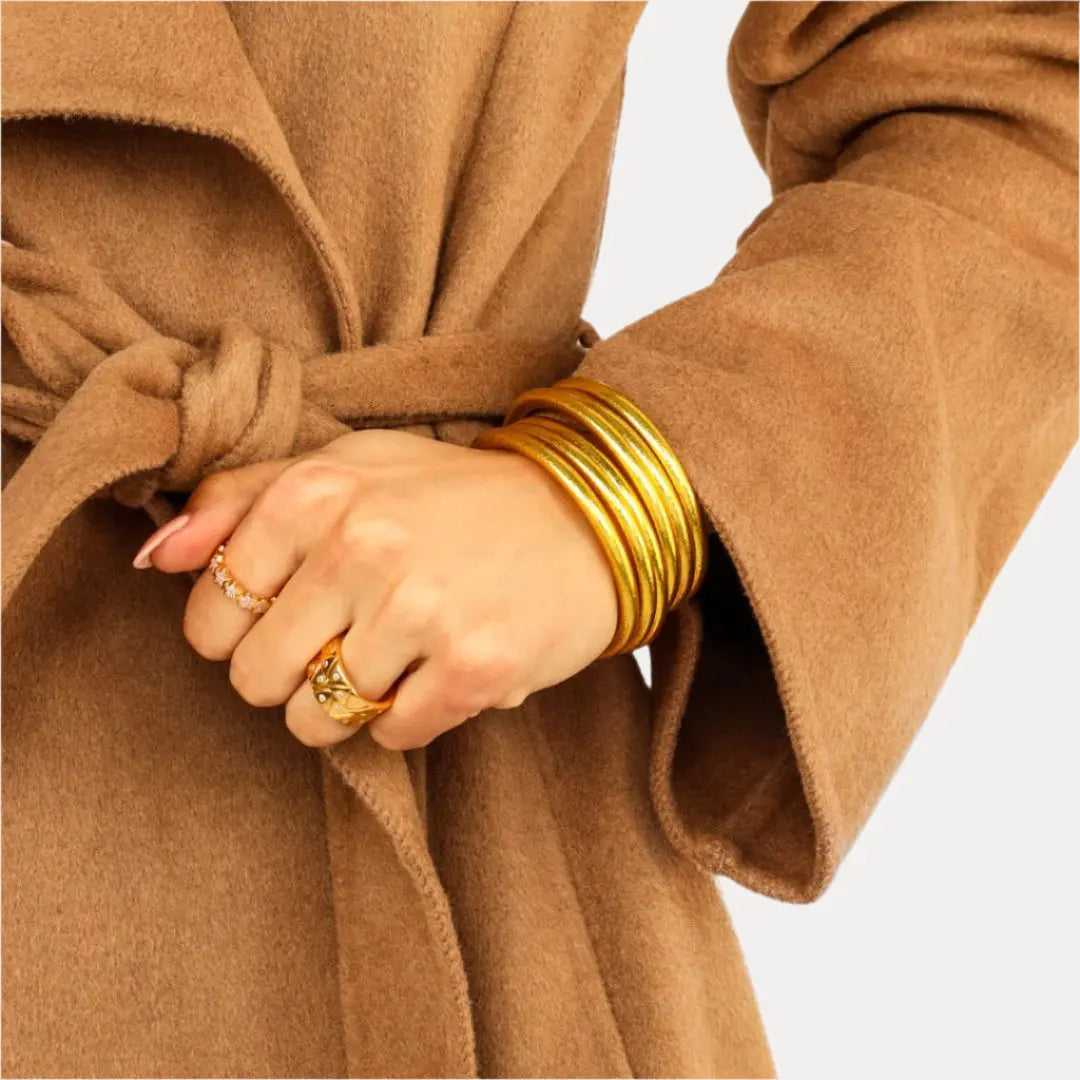 Gold All-Weather Bangles® Set of 6