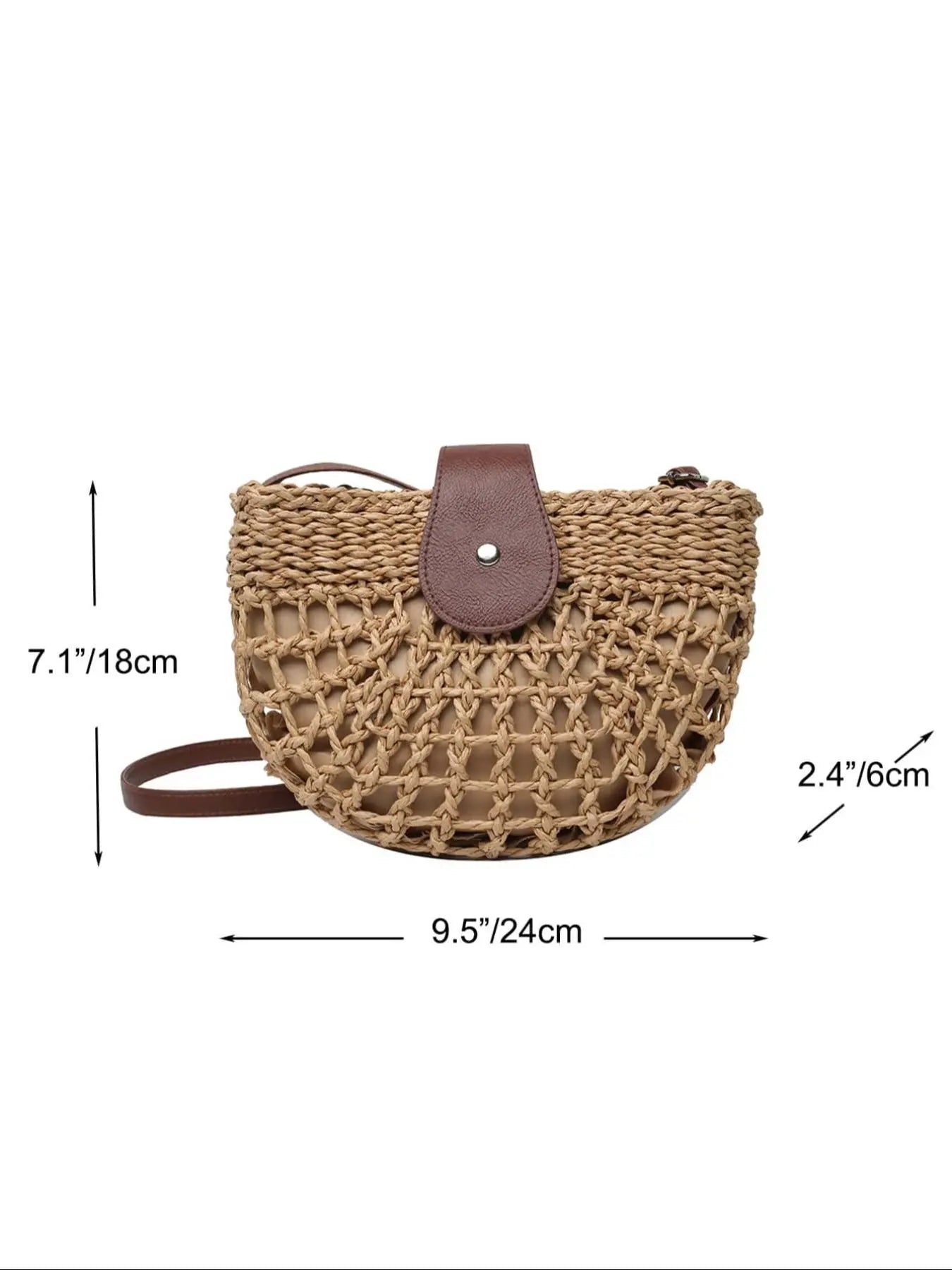 Bohemian Straw Crossbody Bag