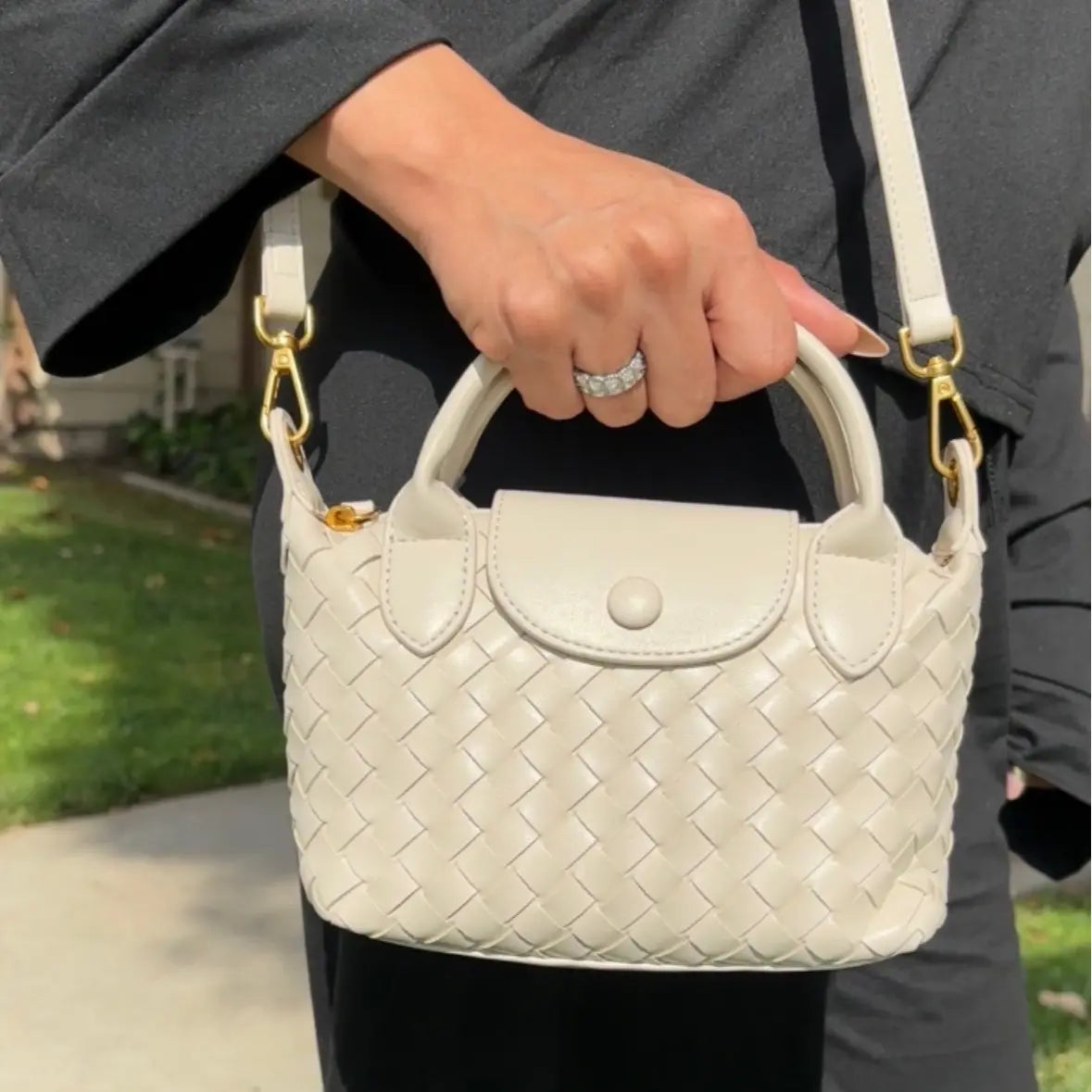 Ampere Le Mini Tressé Woven Mini Tote Bag
