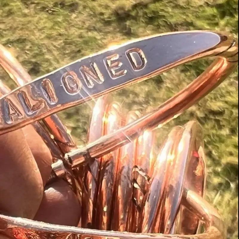 Engraved Pure Copper Affirmation Bracelet