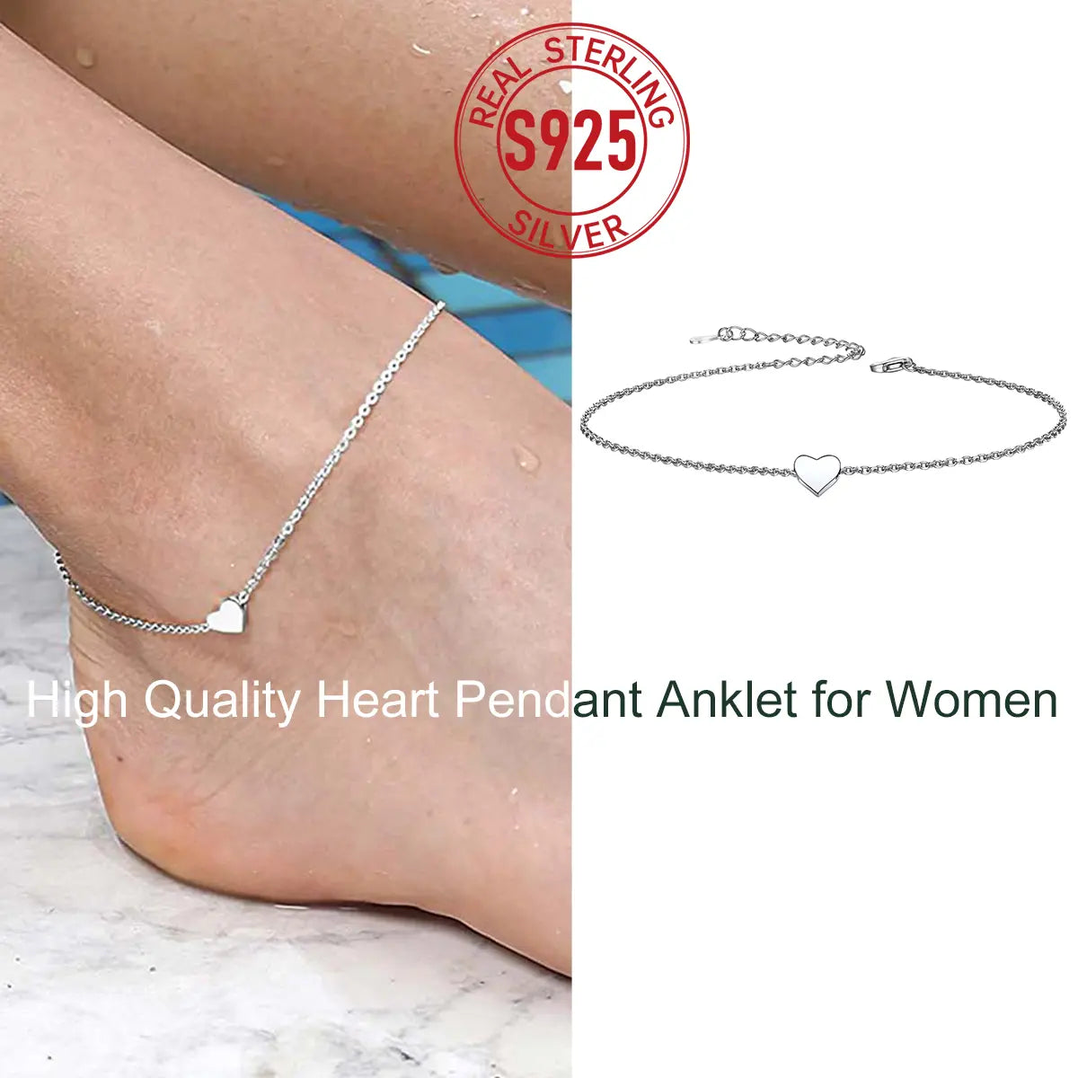 Tiny Heart Anklet