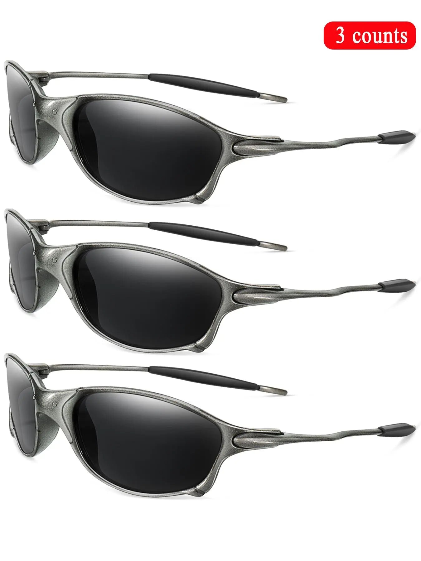 Unisex Vintage Oval Frame Sunglasses Set - 5 Pairs