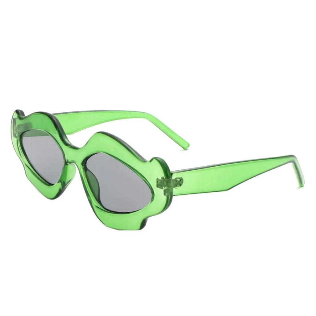 Wavy Geometric Design Women's Retro Fashion Sunglasses