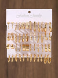 Minimalist Twisted Circular Hoop Earrings Set