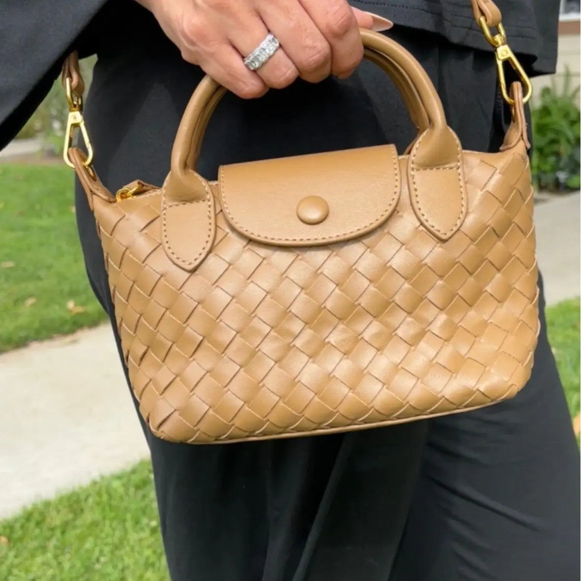 Ampere Le Mini Tressé Woven Mini Tote Bag