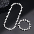 Heart-Shaped Cuban Chain Necklace Set