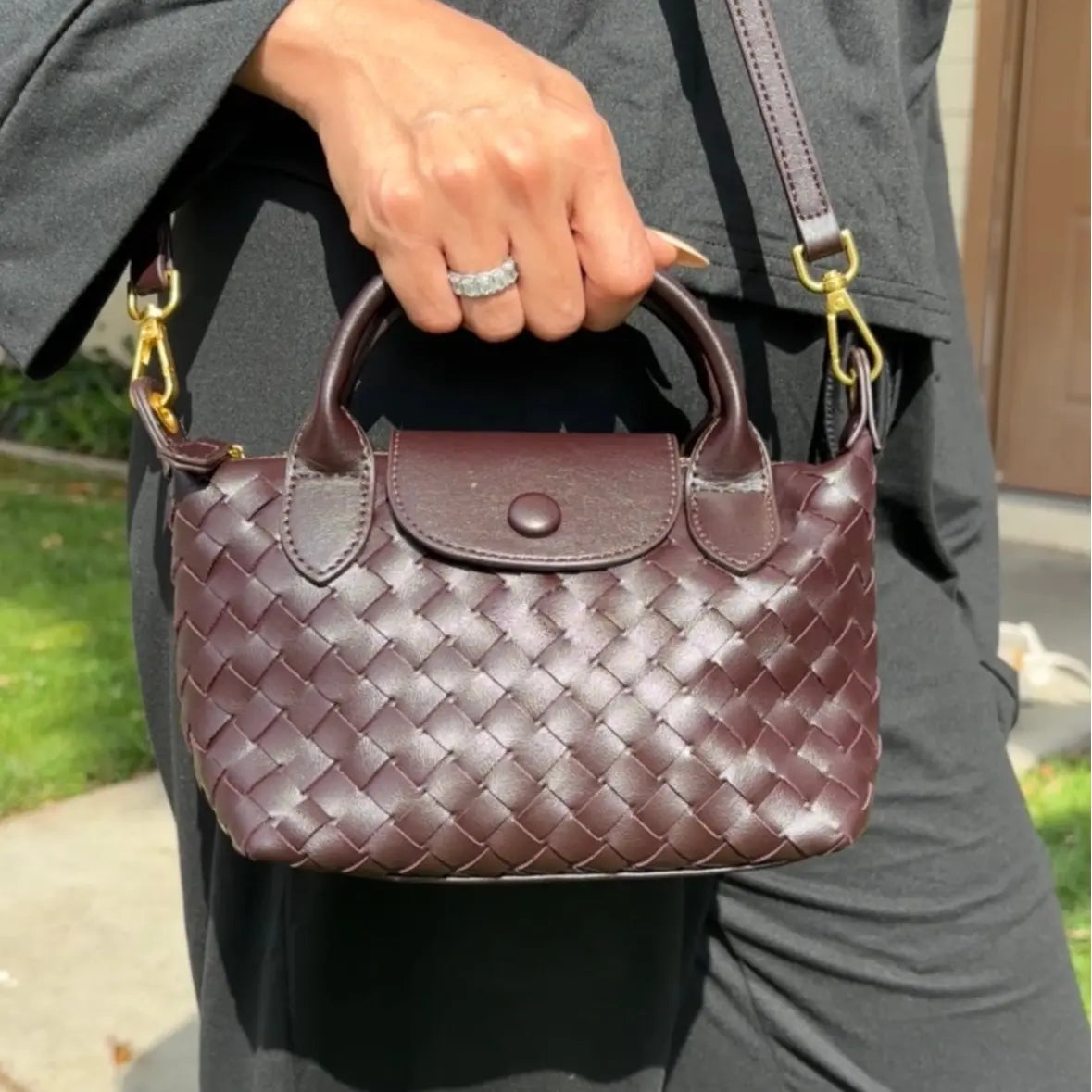 Ampere Le Mini Tressé Woven Mini Tote Bag
